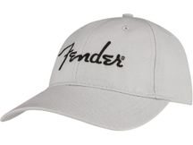 Fender Embroidered Logo Dad Hat Silver Cappello grigio