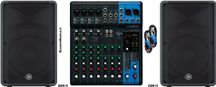 Impianto Audio Professionale Live Yamaha 930W Bundle Coppia Casse DBR15 + Mixer MG10XU + cavi omaggio