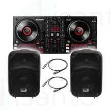 Numark MixTrack Pro + Italian Stage IS SPX08AUB Coppia + Cavi