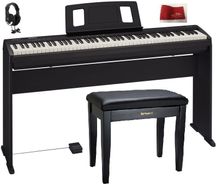 Roland FP-10 BK Black Pianoforte digitale con supporto originale + panca + cuffie + copritastiera in omaggio
