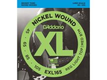 D'Addario EXL165 Muta di corde per basso elettrico Reg Light Top / Med Btm 045-105