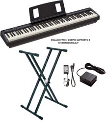 Roland FP-10 BK + Supporto X Pianoforte digitale 88 tasti pesati + copritastiera omaggio