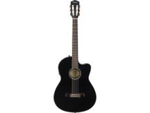 Fender CN140SCE Nylon Thinline Black Chitarra classica elettrificata con borsa rigida