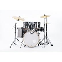 Pearl Export EXX725BR/C21 Standard Smokey Chrome Batteria Acustica con 3 Piatti Sabian SBR
