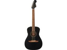 Fender Joe Strummer Campfire Matte Black Chitarra acustica nera con borsa