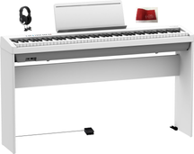 Roland FP30X WH White Pianoforte digitale con supporto originale + cuffie + copritastiera in omaggio