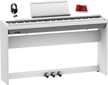 Roland FP30X WH White Pianoforte digitale + stand + pedaliera + cuffie + copritastiera in omaggio