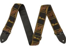 Fender Legacy Vintage Monogram Strap Black/Yellow/Brown Tracolla per chitarra