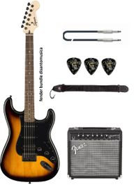 Fender FSR Bullet Stratocaster HT HSS LRL Sunburst  Bundle Chitarra elettrica + amplificatore + cavo + tracolla e plettri omaggio