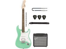 Fender FSR Bullet Stratocaster HT HSS LRL Sea Foam  Bundle Chitarra elettrica + amplificatore + cavo + tracolla e plettri omaggio