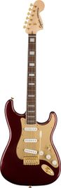 Squier 40th Anniversary Stratocaster Gold Edition Ruby Red Metallic