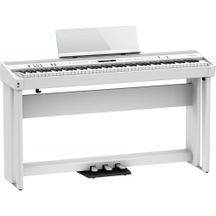 Roland FP90X White Pianoforte digitale 88 tasti bianco con stand e peldaliera + copritastiera omaggio