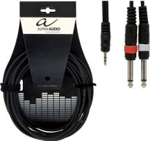 GEWA Basic line Cavo 1x Jack stereo 3,5 mm - 2x Jack mono 6,3mm 6mt