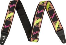 Fender Neon Monogrammed Strap Yellow/Pink Tracolla per Chitarra e Basso