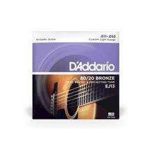D'Addario EJ13 Muta di corde per chitarra acustica Custom Light 011-052