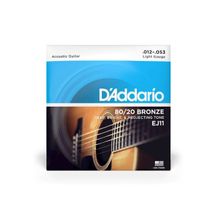 D'Addario EJ11 Muta di corde per chitarra acustica Light 012-053