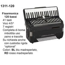 Fisarmonica 120 bassi Nera DAM 1311120BK