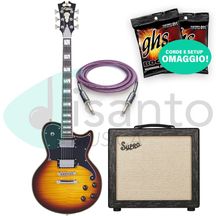 D'ANGELICO Bundle Deluxe Atlantic + Supro Amluet 10 + Reference Dammiuncavo 3,25mt + 2 Cordiere plettri e Setup OMAGGIO