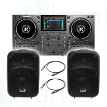 NUMARK MIXSTREAM PRO GO + Italian Stage IS SPX08AUB Coppia + Cavi