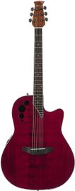 Ovation Applause Elite Mid Depth AE44II-RR Ruby Red Chitarra acustica elettrificata