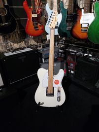 B-Stock Fender Squier Affinity Telecaster LRL WPG Olympic White Chitarra elettrica + borsa omaggio