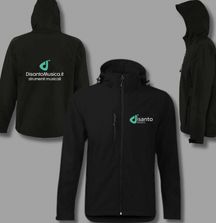 D'Isanto Musica Giacca Softshell Storm con cappuccio Brandizzata L