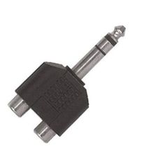 Proel AT250 Adattatore 2 prese Rca - Spina Jack Stereo 6,3 mm
