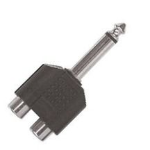 Proel AT240 Adattatore 2 Prese Rca - Spina Jack mono 6,3 mm
