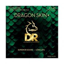 DR STRINGS Dap-10 Dragon Skin+ Muta di corde per chitarra acustica 10-48