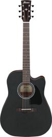 IBANEZ AW247CE-WKH Open Pore Black Chitarra Acustica