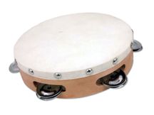 Tamburello 7" in pelle naturale con sonagli