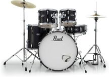 Pearl Roadshow RS525SC/C31 Jet Black Batteria acustica completa con piatti Sabian Nera