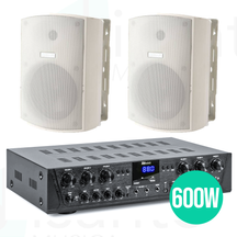 POWER DYNAMICS PV260BT 6CH Amplificatore 6x100W BT + 2 Diffusori Passivi
