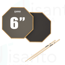 Evans Pad Allenatore 6" Kit Studio Drum + Bacchette