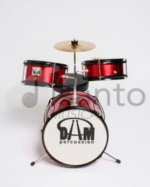 Batteria Acustica Junior 3 pezzi per bambini - Rossa