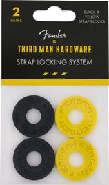 FENDER Strap Blocks Third Man Records 2 X Black And 2 X Yellow