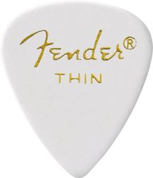 FENDER Classic Celluloid White 351 Shape Thin 12 pezzi