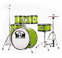 Batteria acustica per bambini 5 pezzi Dam JB J1049 Acid Green
