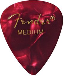 Fender Red Moto 351 Shape Medium Plettro per chitarra