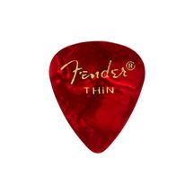 Fender Premium Celluloid Red Moto 351 Shape Thin Plettro