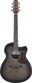 Ibanez AAM70CETBN Transparent Charcoal Burst Low Gloss Top Natural Open Pore Back