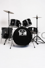 Batteria Acustica Cassa 22" Completa 5 pezzi Nera