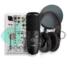 Bundle Home Recording Yamaha AG03MK2 White + AKG P120 + Shure SRH240A + Proel APOP40