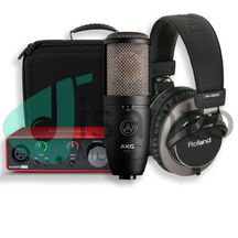 Bundle Home Recording Focusrite Scarlett Solo + bag+ AKG P220 + Roland RH300 + Proel APOP40