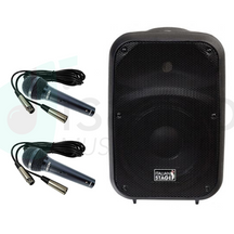Italian Stage IS SPX08AUB Cassa Attiva 300W Bluetooth + Coppia Microfoni