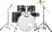 Pearl Export  EXX725SBR/C778 Graphite Silver Twist Batteria acustica con 3 Piatti Sabian SBR