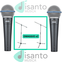 Shure Beta 58A + Aste Omaggio Doppio Bundle 