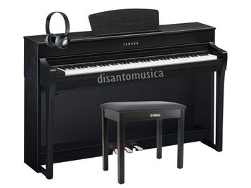 Yamaha Clavinova CLP735 black Pianoforte digitale nero + panca + cuffie omaggio
