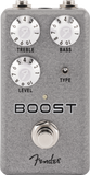 Pedale Hammertone® Boost grigio con accenti bianchi, offre due circuiti di boost in un'unica custodia in alluminio