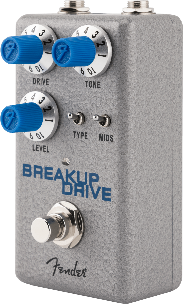 Hammertone™ Breakup Drive: pedale grigio con blu, offre overdrive dinamico e controlli per modellare il tono
